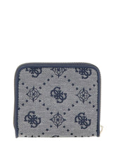 GUESS 1 USCITA Guess Neda Slg Small Zip Around Portafoglio Donna Blu Blu